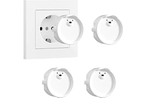 LLMtn 4 Stück Silikondose dekorative Abdeckung Staubschutzhülle für F-Typ-Steckdosen, Steckdos Dekorabdeckungen, Staubschutzabdeckungen, Schutzvorricht (4 Weiß)