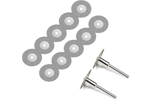 Youery 20 sztuk diamentowych tarcz tnących 22 mm, 4 sztuki, trzpienie, narzędzia, mini diamentowe tarcze tnące z trzpieniem napinającym, tarcza do cięcia drewna, metalu, szkła, ceramiki, płytek,