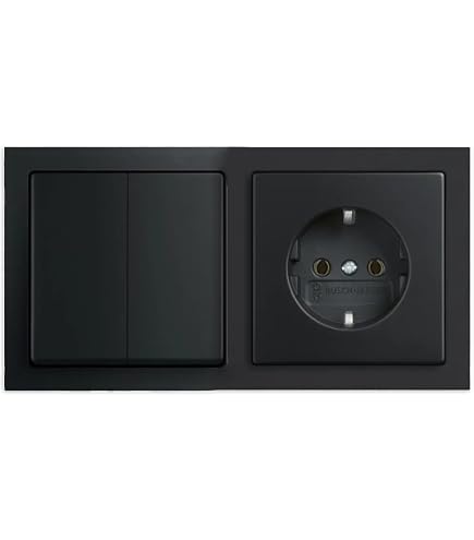 Busch-Jaeger Steckdosen Set Future Linear – 1x Steckdose 20 EUC-84 + Abdeckrahmen 1721-184K | Studioweiß, Modernes Design