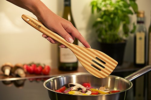 ♻ 4-teiliges Bambus Küchenset ♻ Küchenhelferset, Bambusutensilien, umweltfreundlich, hohe Qualität, Bambus Kochlöffel, Bambus Pfannenwender, Neues verbessertes design! - 6