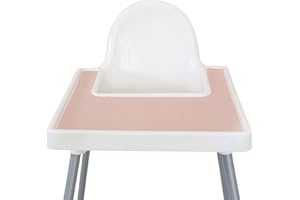 Sodatch 100% Food Grade Silicone High Chair Mat - BPA-Free (Pink) - Compatible with IKEA Antilop Highchair