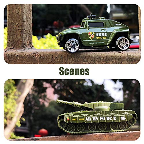 Dreamon Spielzeugautos Militär Fahrzeuge Spielzeug Set Mini Cars Modelle aus Metalllegierung für Kinder ab 3 Jahren,6 Pcs - 6