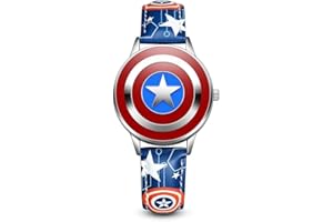 MAXPRO Reloj Vengadores Capitán América para Niño Dibujo Animado Marvel Vengadores, correa