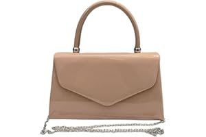 LeahWard Women's Patent Clutch Top Handle Bag Wedding Evening Purse Gift K88