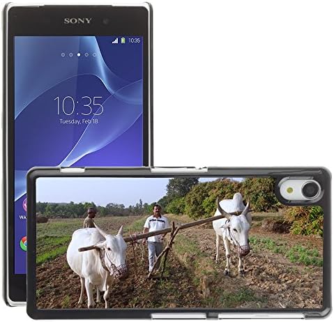 Super Stellar Slim PC Hard Case Cover Skin Armor Shell Protection // M00126092 Ox-Plough Tiller Ox Plough Farmer // Sony Xperia Z2 L50W