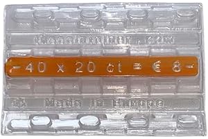 DESK MATERIAL Pack Blister Monedas 100 Unidades, Euros y Centimos, Cartucho Guarda Monedas (Para monedas de 0,20€)