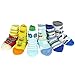 KF Baby Non-Skid Cozy Soft Socks [Set of 6 Pairs], Frog & Elephant, for Boys, 6 - 18 months