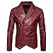 Produktbild togel Herrenjacke Herren Biker Motorradjacke Zipper Outwear Revers Schmaler Kunstledermantel Casual Tops Lässiger Komfortabler Hoodie Einfarbig Jacken Winterjacke Männer