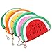 Produktbild aloiness 4 Stück Frauen Mädchen Kinder Junge Obst Wassermelone Orange Design Armatur für Bleistift Tasche Federmäppchen Pen Halter Bleistift Münzfach Tasche Phone Bag