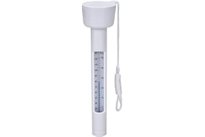 Thermomètre pour bain à remous - Weppduk - Thermomètre pour piscine flottante portable, étanche, lecture facile avec cordon pour