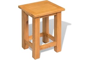 vidaXL Stolik, 27x24x37 cm, lite drewno dębowe