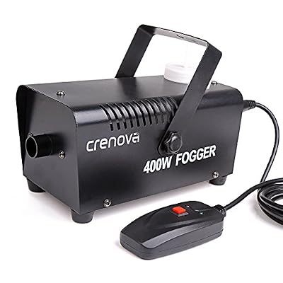 Crenova® Machine à Fumée, Crenova FM-02 Fête de Noël 400W Machine à Fumée+ Télécommande pour les mariages, les fêtes, les théâtres, les discos DJ