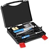 Soldering Iron, INTEY 60W 220V Soldering Iron Kit With Adjustable Temperature, Includes 5 Replacement Of Tips, Stand With Cleaning Sponge &amp; Desoldering Pump
