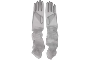 Hoseirty Guanti lunghi da donna in tulle per festa di nozze per la sposa 67,8 cm lunghezza del gomito Vintage puro Tea Party Serata Prom Opera Party Guanti