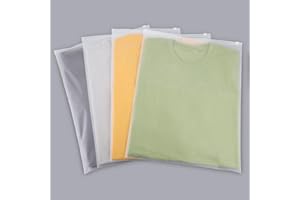 Svaldo Bolsas Zip Ropa, 100 Piezas 35 * 45cm Bolsas Transparentes Grandes, Organizadoras Esmeriladas Reutilizable para Guardar Ropa, Zapatos, Cosméticos (Sin Orificios de Ventilación)