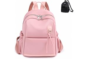 YIWEIYA Nylon Lightweight Sturdy Little Casual Backpack Womens Small Waterproof Nylon School Backpack Daypack Ladies Fashion Backpacks
