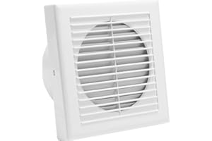 Randaco Badlüfter 100mm｜Bad Lüfter Abluftventilator Decken und Wandmontage｜Leiser Betrieb｜Badezimmerlüfter für Küche, Bad und Keller｜inkl Schrauben und Dübel｜Weiß