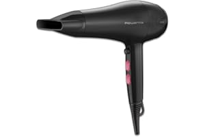 ROWENTA asciugacapelli Motion DC, 2200W, Asciugatura Rapida, 6 Impostazioni, 3 Temperature, 2 Velocità, Getto d'Aria Fredda, Concentratore Incluso, CV5703