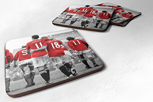Manchester United Legends MUFC Man Utd Giggs Scholes Best Coasters (Set Of 2) Tea Coffee Cup Mug Coaster - iCaseCreative