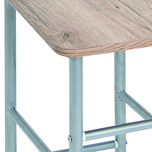 HAKU Möbel 81950 Herrendienerstuhl, Metall, alu eiche san remo, 46 x 46 x 109 cm - 5