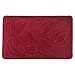 Produktbild FLORA Badteppich Badematte Badezimmermatte Duschvorleger Badgarnitur Badematten WC Bad Vorlager Matte Rutschfest kuschlig weich Pflegeleicht 50x80cm(rechteckig) und 40x50cm(mit WC Ausschnitt) Dunkelrot TPB3503drt3