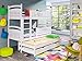 Produktbild Wohnideebilder Hochbett Etagenbett Kinderbett Bianka für 3 Personen, Schlaffläche 90 cm x 200 cm Neu, Weiss