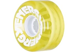 RIEDELL Radar Energy Roller Skate Wheels 62mm (Set of 4) (Clear Yellow)