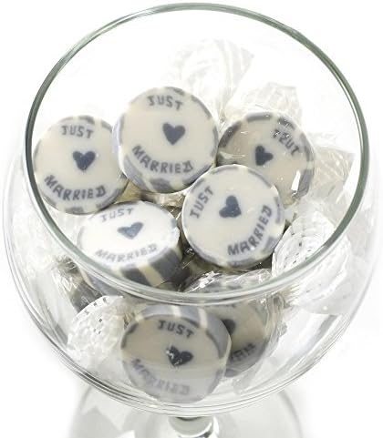 Bonbons Rock Sweets Approx 50 Just Married Grey Guest Gift Wedding from Wedding Shop in Saxony