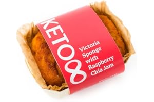 Cru8 Keto Victoria Sponge Cake - All Natural Ingredients – Refined Sugar-Free, Gluten-Free, Grain Free, Dairy Free, High Fibre, Low Sugar and Low Carb - Delicious Taste, Perfect for Everyone