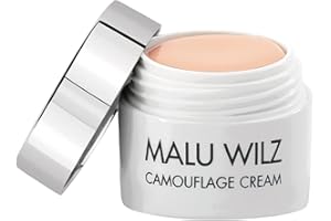 ‎MALU WILZ Malu Wilz Camouflage Cream Nr. 14 Light Honey Tan 6g I Camouflage Make up stark deckend I Wasserfeste Concealer Creme für jeden Hauttyp I Zum Abdecken von Tattoos und Hautanomalien