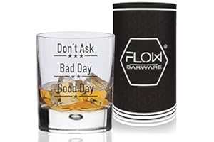 FLOW Barware Bicchieri con scritta in lingua inglese “Good Day, Bad Day, Don't Ask” Calice da vino Transparent