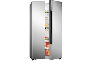 Hisense RS670N4BC2 - Frigorífico Side By Side, Puerta Americana, Total No Frost, Capacidad Neta 516 L, 1.78 m