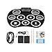 Produktbild Elektrisches Schlagzeug E-Drum-Set Roll Up Übungs-Drum-Kit mit 9 Silikon-Pads Kopfhöreranschluss Kein Lautsprecher Sustain Pedale Drumsticks Aufnahme-Wiedergabefunktionen Geschenk für Kinder Schlagzeu