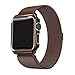 Produktbild Für Apple Watch Armband 42mm 38mmERENCOOK Metall Mesh Magnetic Lock Edelstahl Strap Armband und Schutzhülle Gehäuse Rahmen Gehäuse Armbänder Für Apple Watch Series3/ 2/1 (lila, 38mm)