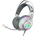 Cosmic Byte Proteus Headset Dual Input USB and 3.5mm, 7.1 Surround Sound, RGB LED, ENC Microphone, Memory Foam Earcushions, Windows Software (White)