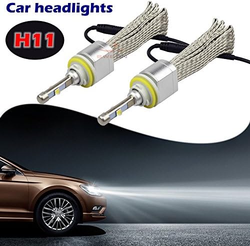 SWEON 2Pcs 80W H11 4800LM Cree XHP-50 Bulb LED Car LED Headlight Kit Cool White 6000K Headlamp H1 H3 H4 H7 H13 9004 9005 9006 9007 9012