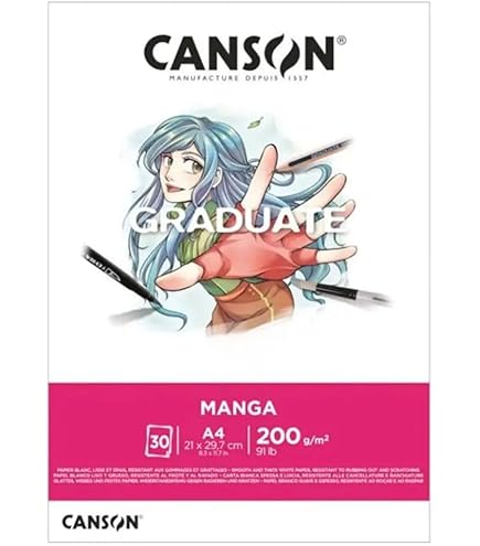 CANSON Graduate Tracing Paper Pad A4, 70gsm 40 Sheets, Lettering, Illustration & Drawing, For Student Artists
