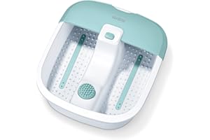 ‎SANITAS Sanitas SFB 07 Fußbad, Verwöhn-Massage für Zuhause mit Vibrations- & Sprudelmassage, Fußreflexzonenmassage, Wassertemperierung, zur Entspannung für strapazierte Füße, bis Schuhgröße 50