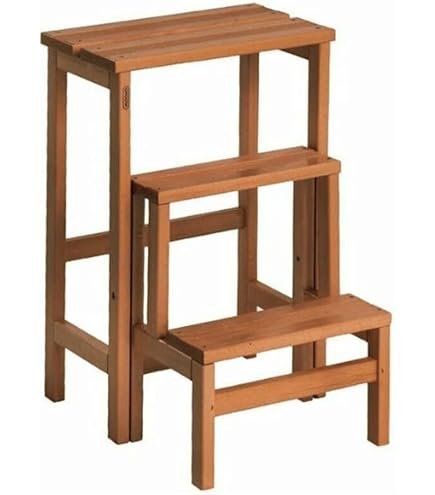 Sgabello Pieghevole Sgabello Scala In Legno Naturale Gradini