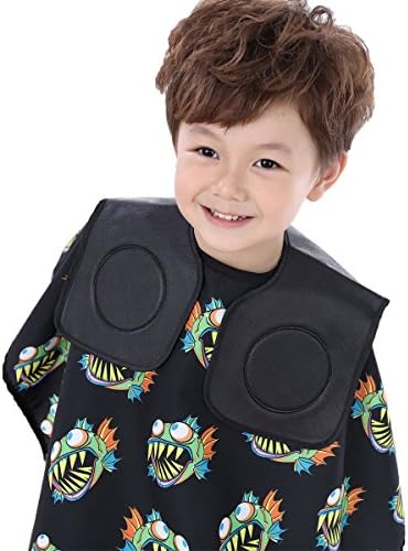 Black Child Cutting Collar &amp; Neck Shield with Cutting Guide, Soft PVC Material (Pack of 1)