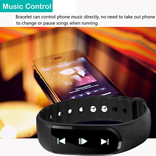 YAMAY® Fitness Tracker mit pulsmesser Wasserdicht Fitness Armband Aktivitätstracker Bluetooth Smart Armband Schrittzähler Uhr mit Schlafanalyse Kalorienzähler Vibrationswecker Anruf SMS SNS Vibration für Android iOS - 7