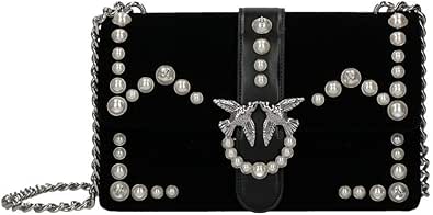 Pinko Love Velvet, Borsa a Spalla Donna, Nero (Nero Limousine), 8x15x27 cm  (W x H x L) : Amazon.it: Scarpe e borse