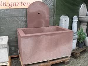 Dorfbrunnen aus rotem Sandstein Granit Trog Fountain Becken