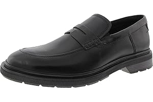 Clarks Burchill Penny, Mocassino Basso Uomo, Pelle Nera, 41 EU