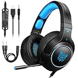 headset bluetooth in ear 【Leichtgewicht & Bequem】: Adoptieren Sie das professionelle und humanisierte Design, Und die Ohrmuschel des Headsets ist bequem und deckt Ihre Ohren komplet ab. Die gute Dämmung, der weichen Ohrpolstern reduziert den Druck auf Ihren Ohren.