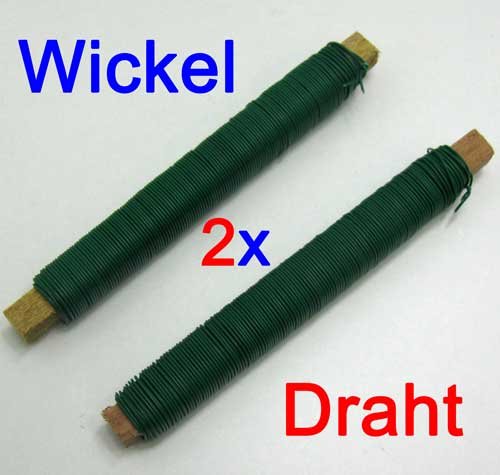2 Rollen Wickeldraht fr Garten und Bastler ca. 20 m, Wickel Bastel Rosen Draht (LHS)