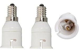 LUKRA FINELED Lot de 3 adaptateurs à vis E14 vers B22