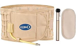 ZSZBACE Dekompressionsgürtel Lendengürtel für die Taille, Haltungskorrektur Rückenstütze Lendenwirbelstützgürtel Rückenschmerzen Lindern- Aufblasbares Rückengürtel- für einen Taillenumfang von 29-49 Zoll