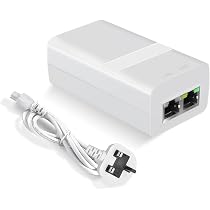 LINOVISION Estensore Poe Gigabit a 2 Porte Industriale, Pass-Through e Splitter 30W Poe per Due Telecamere Poe o AP Wireless, Ripetitore o Booster Poe per Estensione Aggiuntiva di 100m