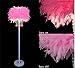 Produktbild LightSei- Feder Fußboden Lampe E27 LED Kristallmetall modernes dekoratives Geschenk Wohnzimmer Hochzeits Raum Schlafzimmer Nachttisch Fußboden Licht ( Farbe : Pink )